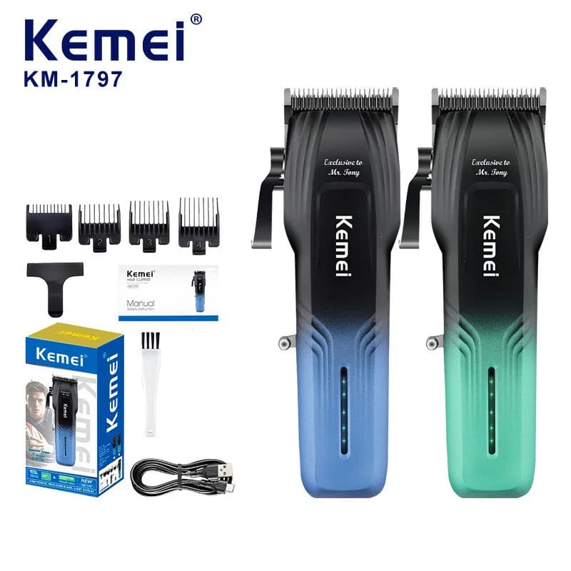 Kemei KM-1797 Powerful Wireless Electric Haircuts Professional for Barbiere, Rechargeable Rulebarba