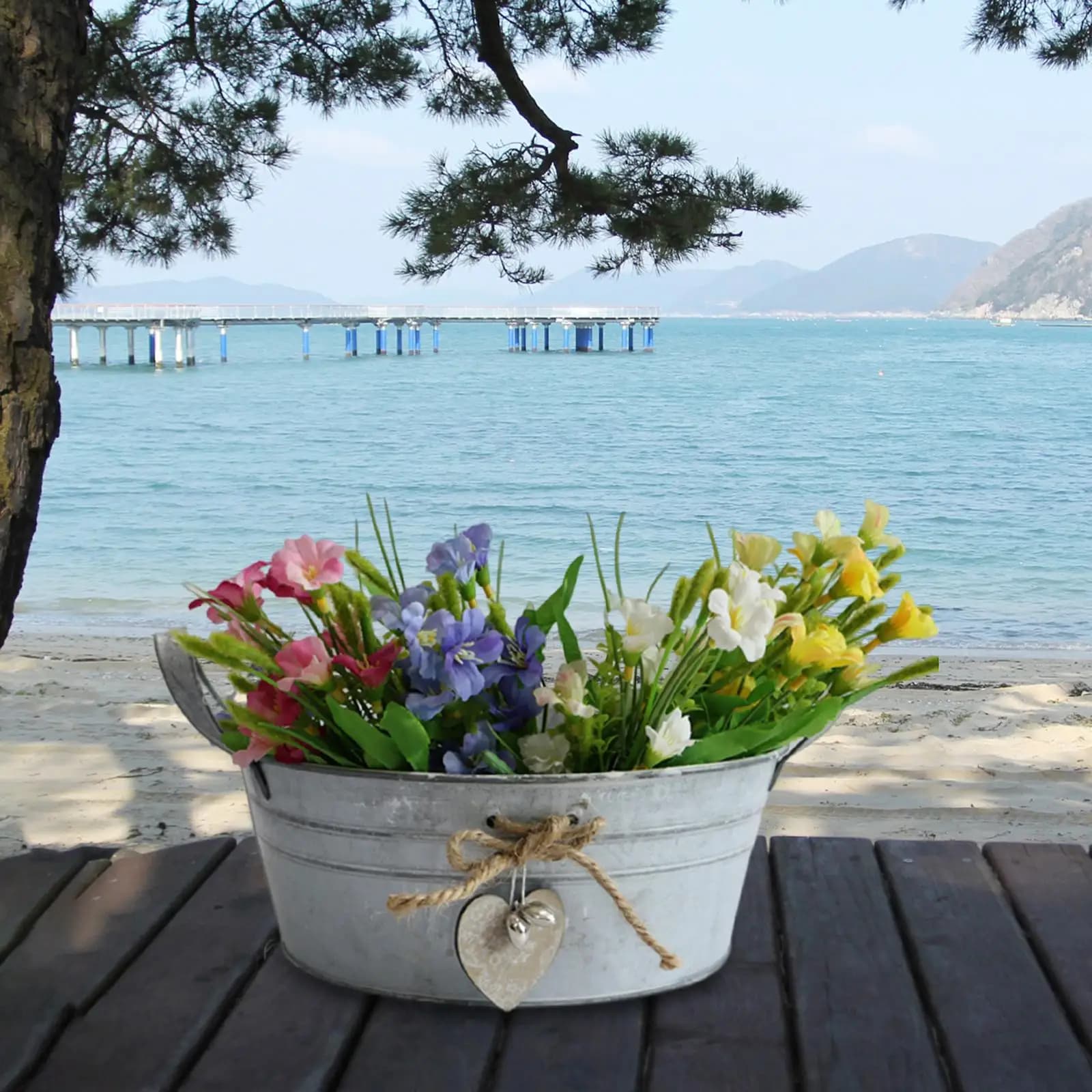 Piante di ferro secchielli per fiori Fioriera Secchio Cortile Balcone Decor Vaso di fiori