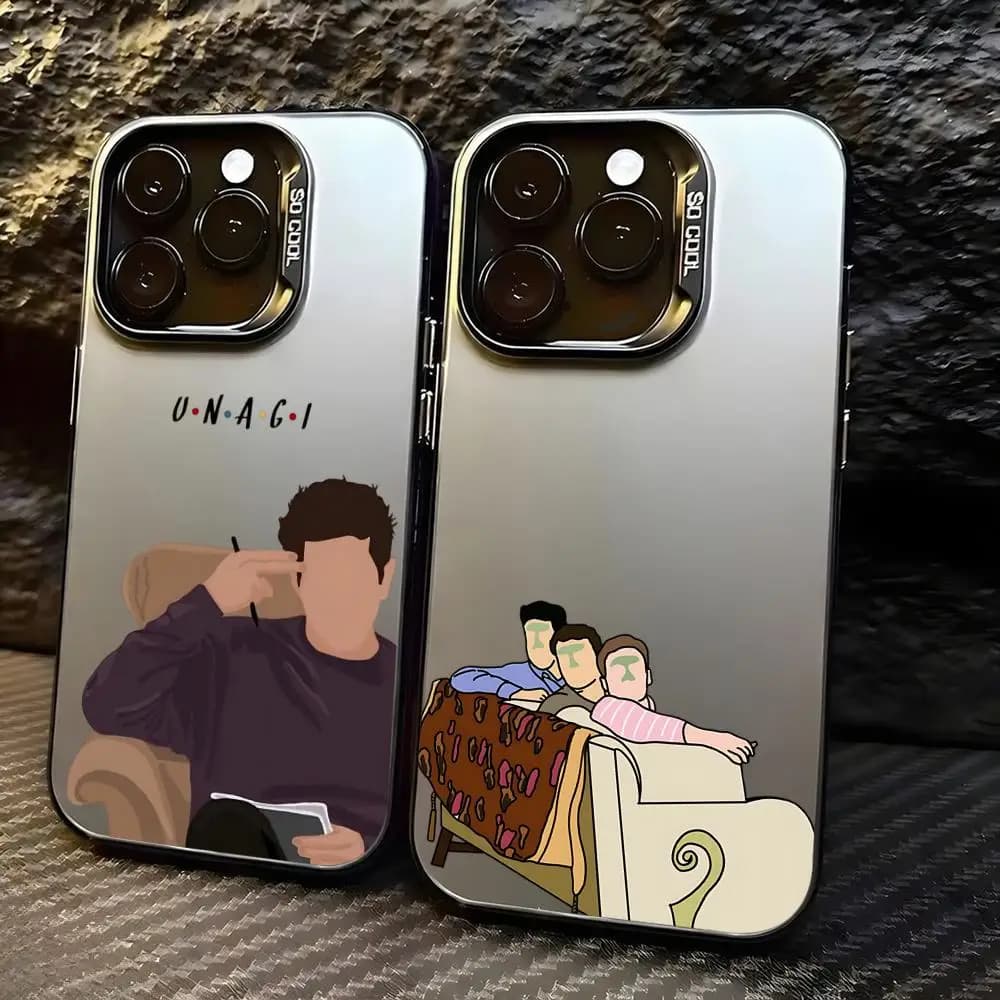 Hot TV Show Friends Phone Case For lMDColor Silver Shell For lPhone 17 16 e 15 14 13 12 11 Pro Max Plus