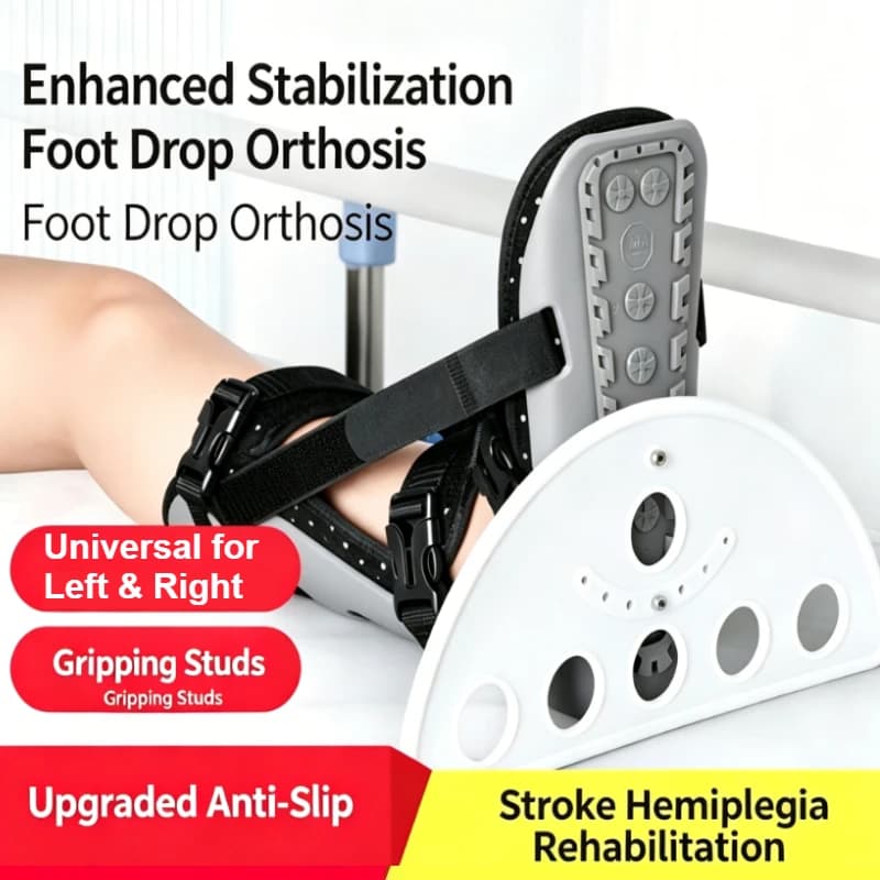 Medical Foot Drop Orthosis Ankle Brace Anti Varus Valgus Stroke Hemiplegia Rehabilitation Night Splint Adjustable Breathable