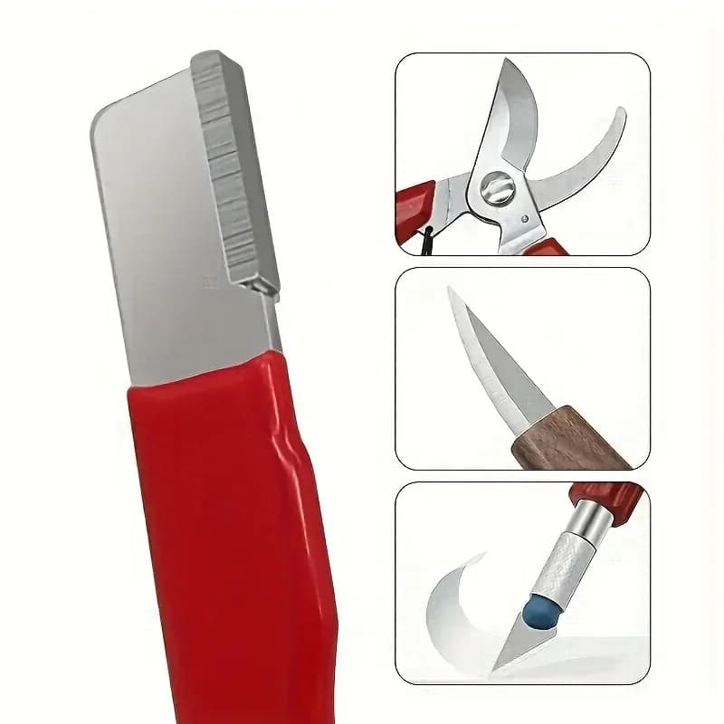 Professional kitchen sharpeners for scissors, tungsten diamond ceramic sharpener for all blades, including garden shears