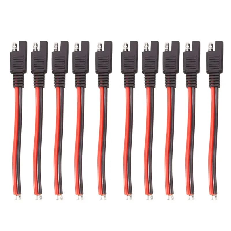 A86P-10PCS Connettore Rapido SAE a 2 Pin da 15CM, Cavo di Prolunga SAE 14AWG per Moto e Pannelli Solari