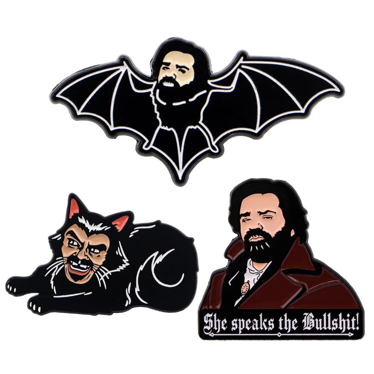 Vampire Glazed Spill on Backpack Funny Bumpers for cats and bats for jackets Collection of cosplay accessories Gift toys