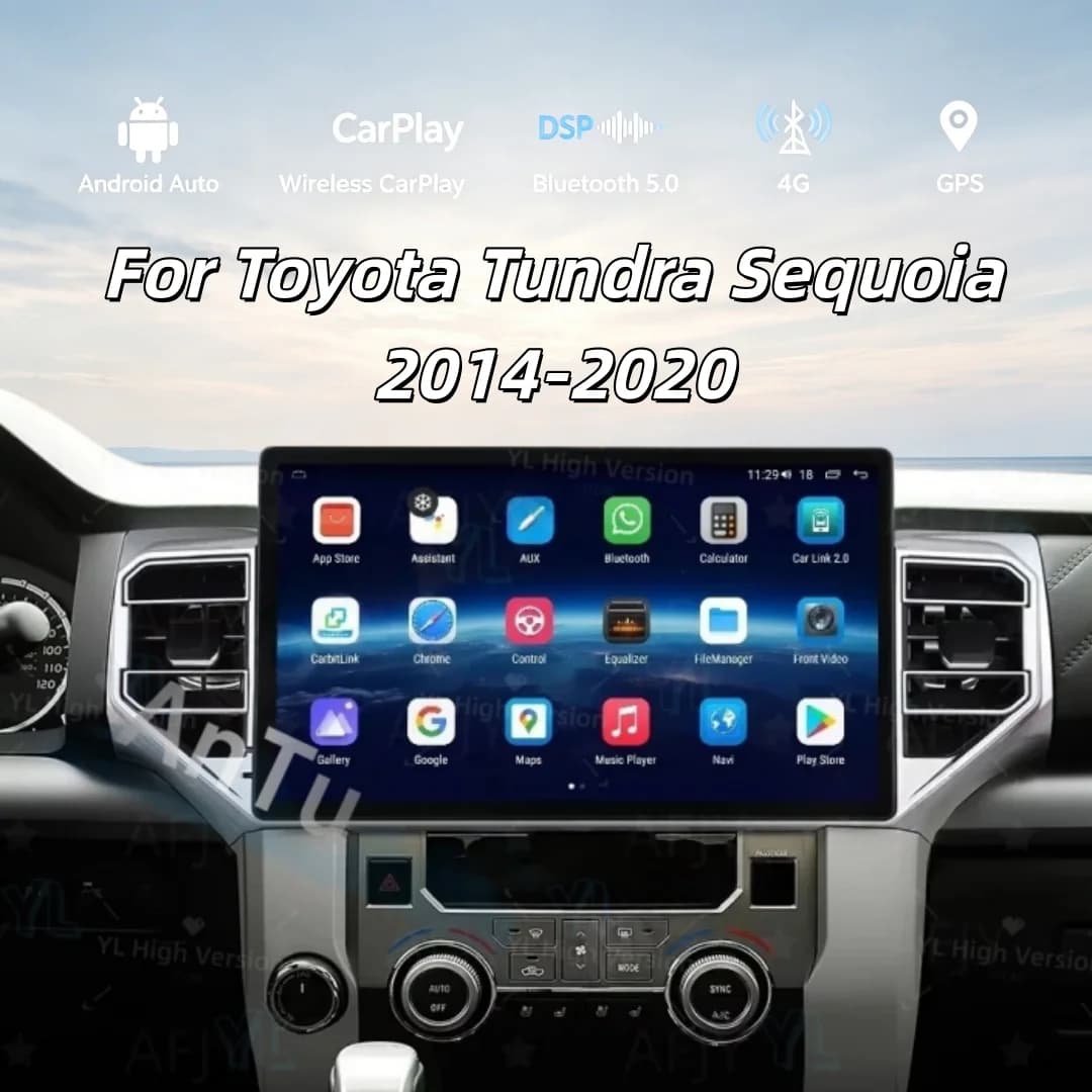 14.6" Android Auto Car Radio For Toyota Tundra 2013-2021 Intelligent System Multimedia Player Wireless CarPlay GPS Navi Stereo