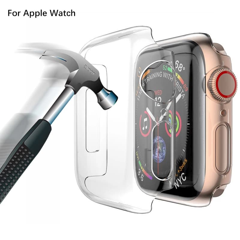 1PC 44\40mm Custodia protettiva per schermo rigido ultrasottile per Apple Watch iWatch Series 4 5 6 Cover Shell Frame Protezione trasparente