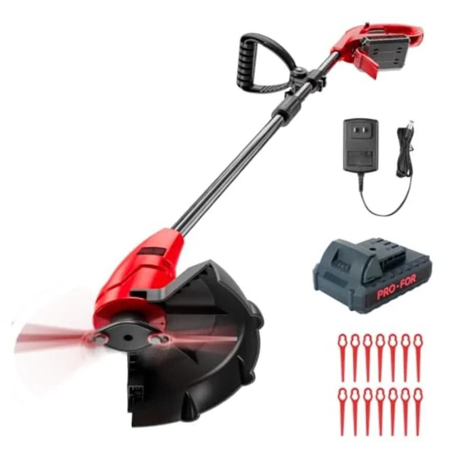 Tagliaerba elettrico senza fili leggero da 20 V Alimentato a batteria Tagliaerba elettrico senza fili con batteria e caricabatterie