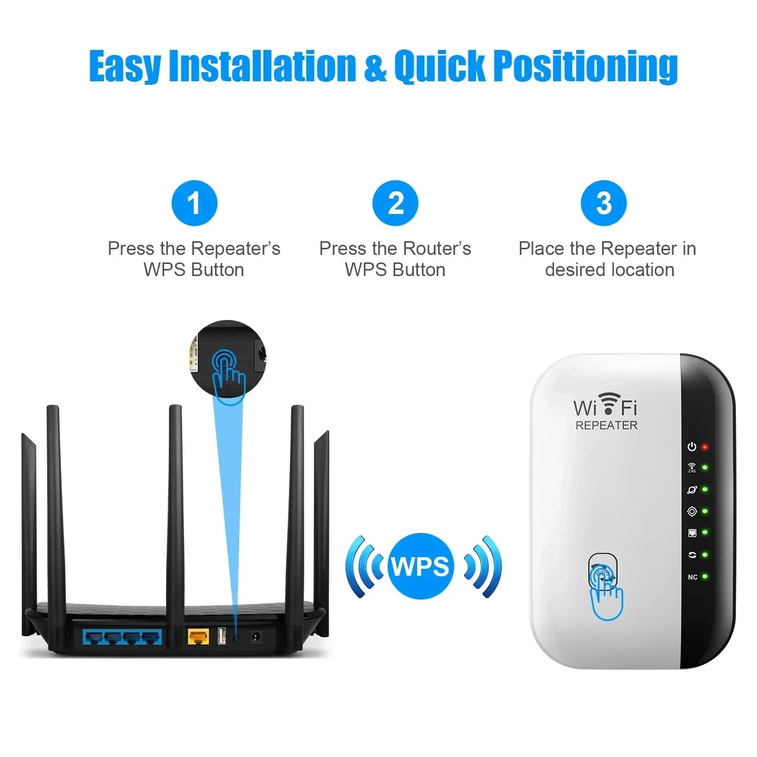2026 Brand New Terza Generazione Sette lampade 300Mbps Wireless WIFI Ripetitore 2.4G Router Gamma Extender Wi-Fi Amplificatore di Segnale Casa