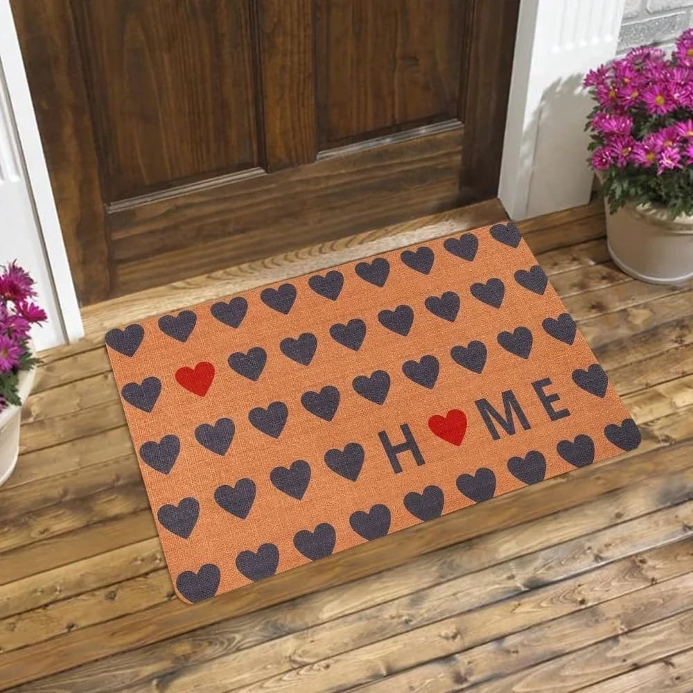 1pc HOME Cuore Zerbino Amore Modello Antiscivolo Tappetino di Benvenuto Tappeto Assorbente per Porta D'ingresso Bagno Cucina Decor Regalo