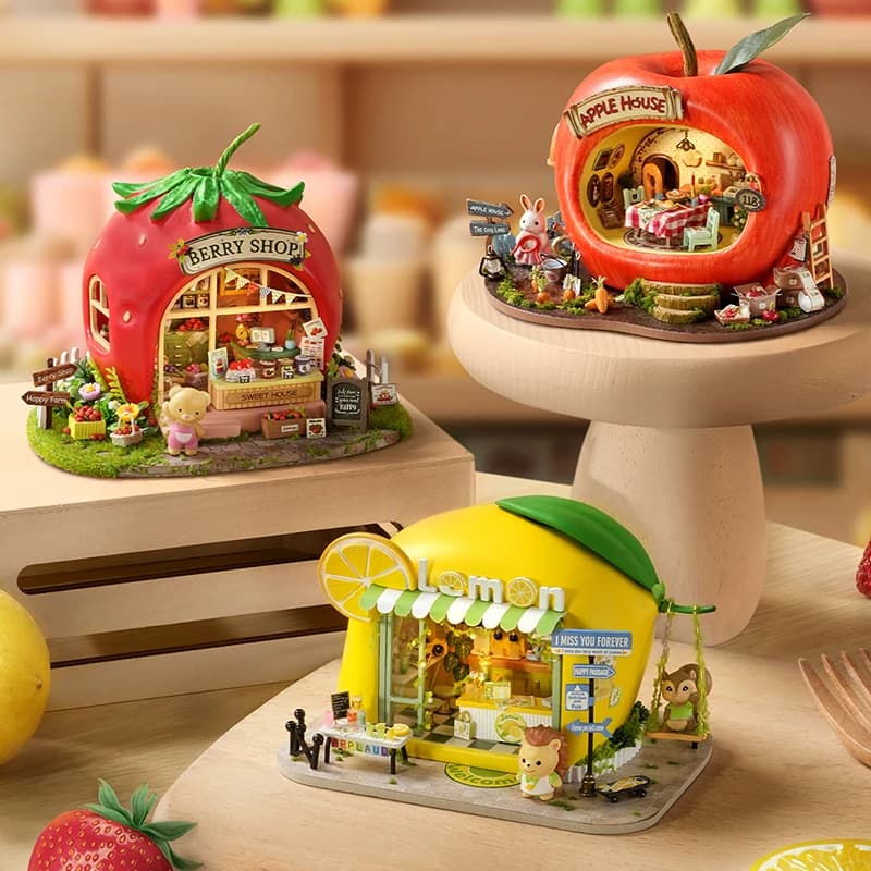 Nuovo Kit Fai-da-Te per Casa delle Bambole in Legno, Set di Mobili in Miniatura, Modellino Artigianale da Assemblare, Giocattoli, Regalo di Compleanno