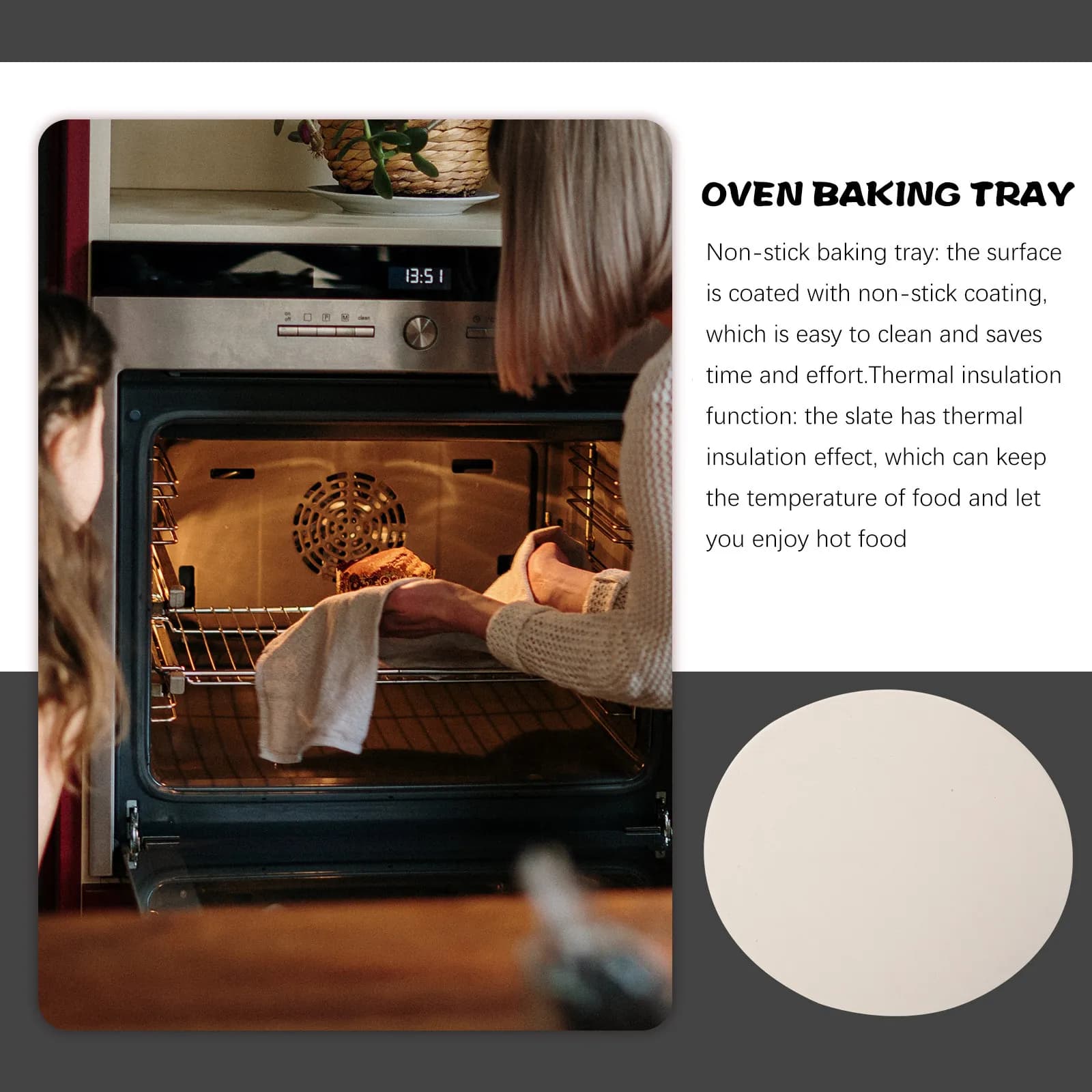 Food Safe Cordierite Round Pizza Pan Oven Stone Bake Stone for Pizza Bread Biscuits Chicken Legs Grilling Baking Accessories