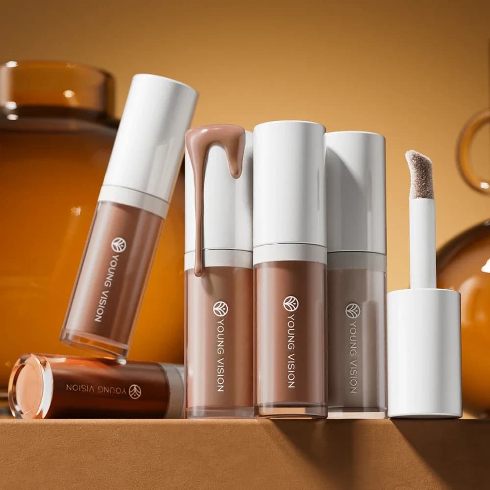 Bronzer Liquido 3D per Contorno Viso a 4 Colori, Effetto Specchio Luminoso, Lunga Durata, Ombretto Naturale per Naso, Impermeabile, Illuminante per il Trucco