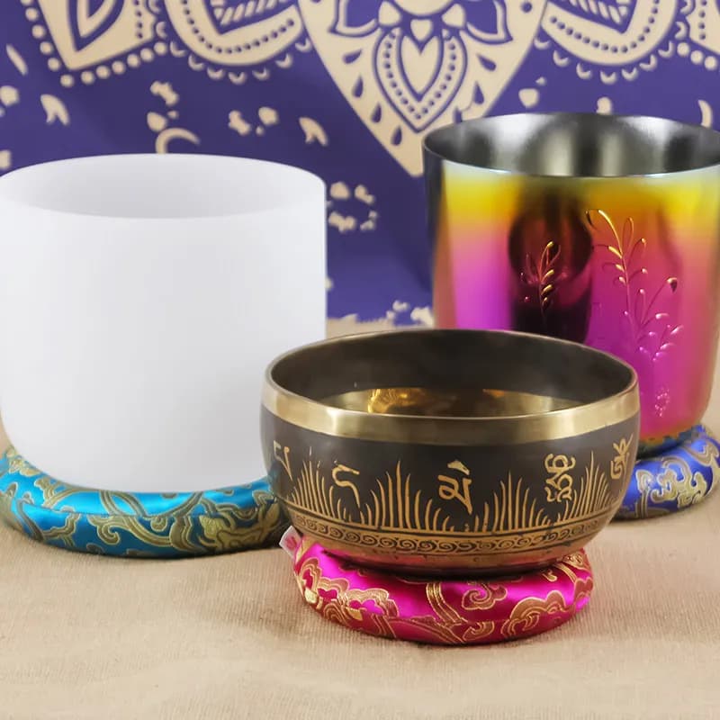 Chakra Singing Bowl Mat Cushion Non-Slip Pad for 6-14 Inches Crystal and Tibetan Bowls Wear-Resistant Musical Instruments Parts