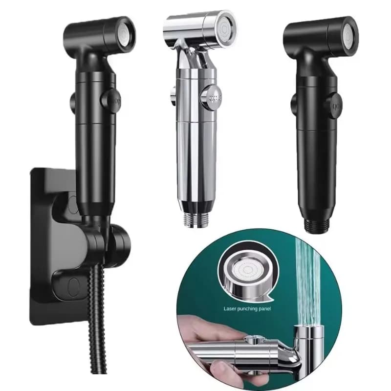 Spruzzatore per bidet domestico moderno e semplice - Set di ugelli per WC pressurizzati con doppia uscita - Bagno in ABS per un lavaggio efficiente