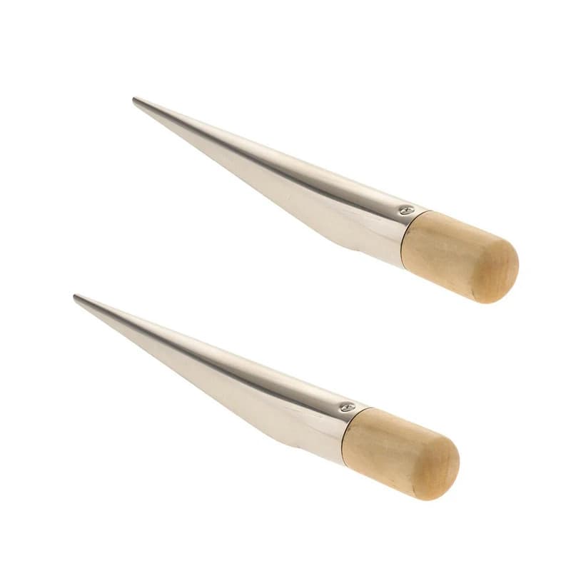 STLF ISURE MARINE Spike per giunzione corda per barca FID in acciaio inossidabile 280 mm con manico in legno 2 pezzi