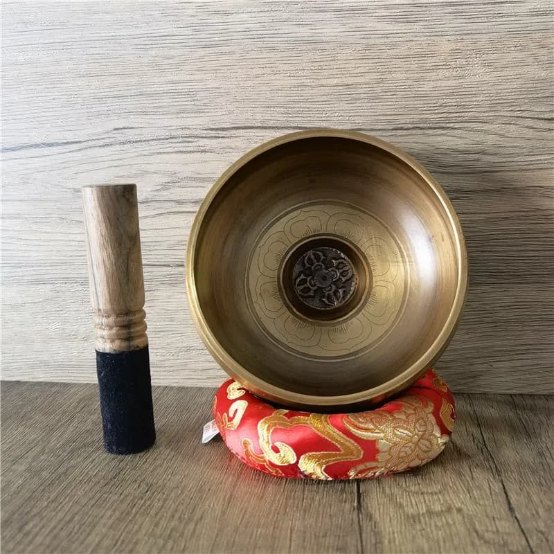 Nepal Handmade Singing Bowl Brass Buddha Tibetan Bowl Yoga Meditation Sound Healing Singing Bowls Musical Instrument Percussion