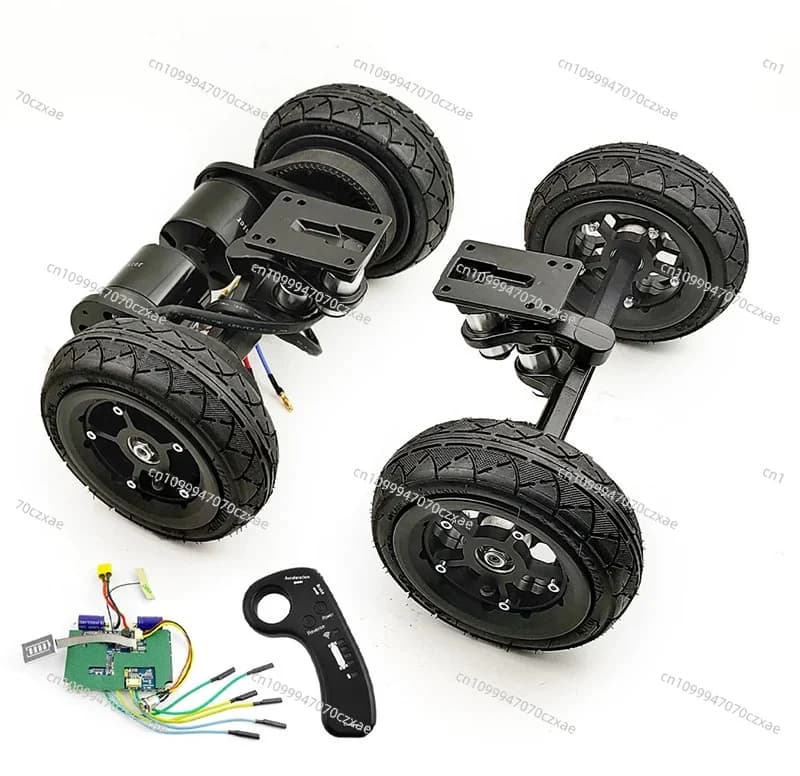 DIY 6-inch Hollow Aluminum Alloy Wheels Electric Twist Car, Electric Skateboard Belt Drive 36V Dual Motor