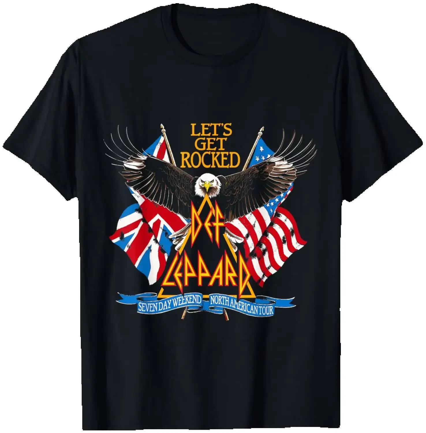 Official Let's Get Rocked T-Shirt Summer Short-Sleeved Breathable Sweat-Wicking Versatile Trendy T-Shirt