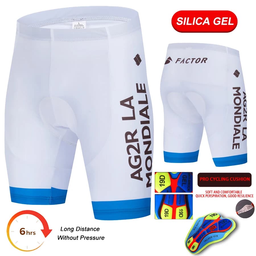 Cycling Shorts Ag2r Pro Team, Breathable and Drying Quick, with Professional upholstery for Mountain Bike and Road Bike