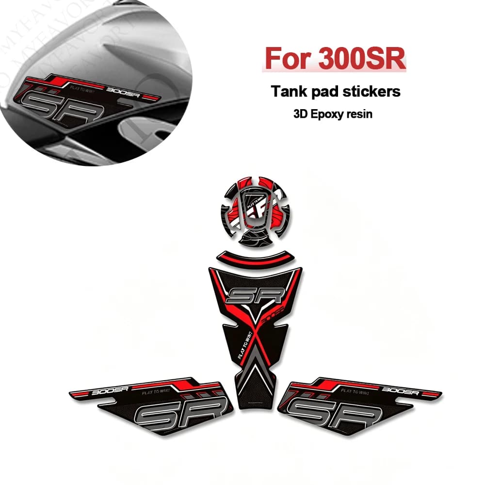 For CFMOTO 300SR 300 SR New Motorcycle Accessories 3D Epoxy resin Gel protection stickers decals kit