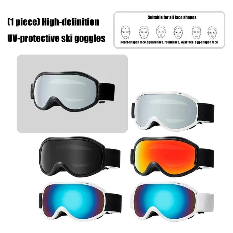 Maschere da sci Occhiali da snowboard a doppio strato con vista ampia per donna Uomo ciclismo 24BD