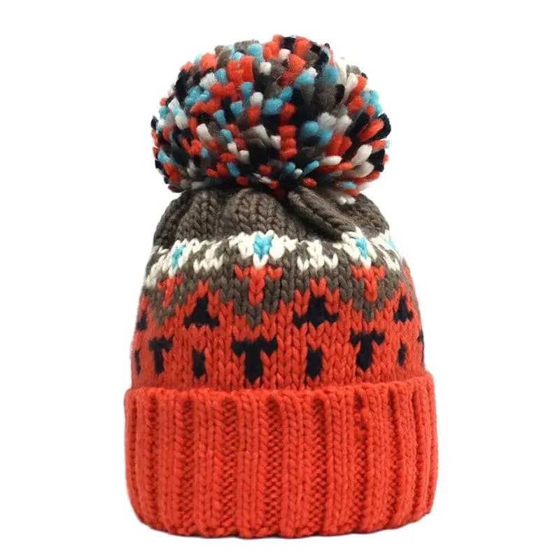 2024 Autumn and Winter Acrylic Geometric Thicken Knitted Hat Winter Warm Hat Skullies Cap Beanie Hat for Men and Women 192