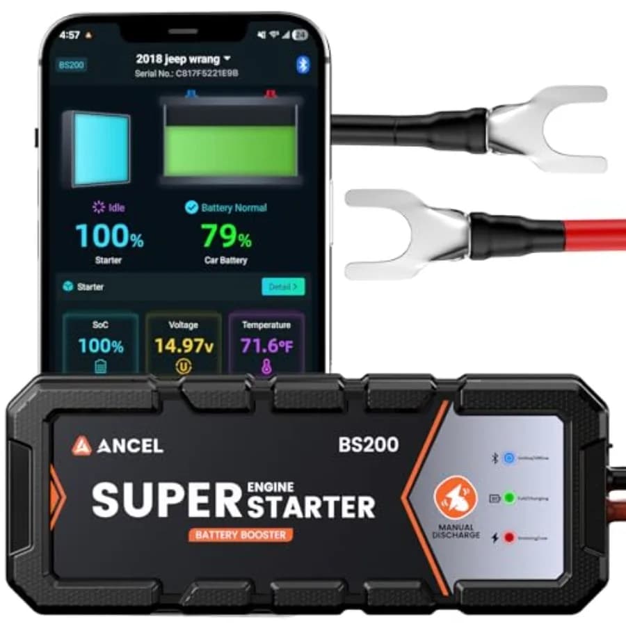 Avviatore di Emergenza Super per Motore BS200 - Avviatore a Collegamento Permanente con Super Condensatore, Scatola di Avviamento Proattiva per Batteria Auto e Batteria M