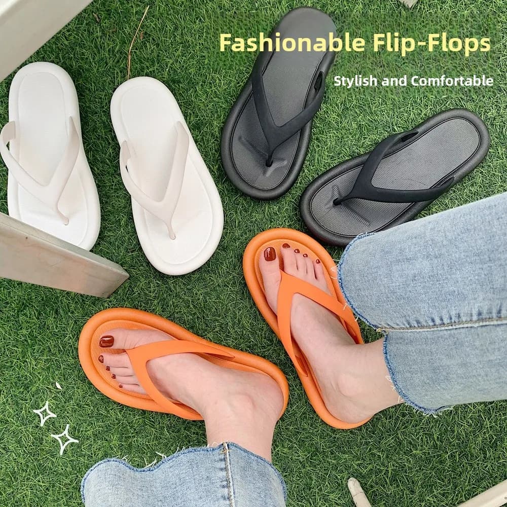 Ciabatte infradito da donna per la spiaggia, da esterno, moda estiva 2026, nuove, con fondo piatto, antiscivolo, casual, slip-on, per il mare