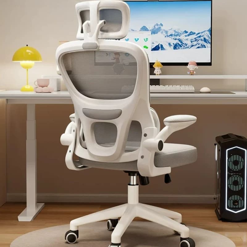 Poltrona da Ufficio Ergonomica con Schienale Alto, Sedia Gaming Comoda, Poltrona Relax in Pelle, Sedia da Ufficio di Design per Salone, Chaise Longue per Arredamento Casa