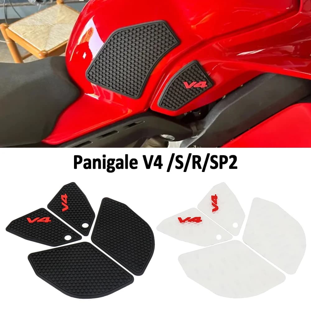 Per Ducati Panigale V4 Serbatoio Carburante Grip Pad Ginocchio Trazione Anti-slip Serbatoio Carburante Adesivo Panigale V4S V4 SR SP2 2022 2023