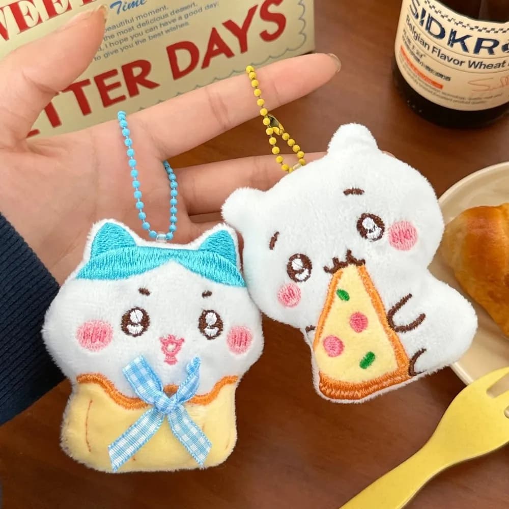 1/3 Pezzi Ciondolo Decorativo Chiikawa in Peluche, Simpatico Personaggio Cartoon, per Zaino e Portachiavi