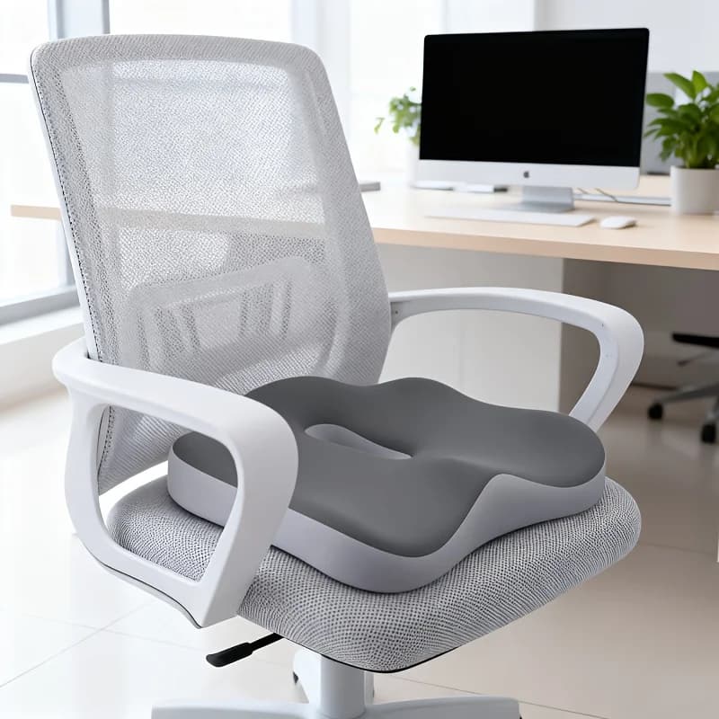 Cuscino ergonomico in spugna Coccyx, cuscino per seggiolino auto estivo traspirante, design moderno con texture, supporto morbido, adatto per ufficio