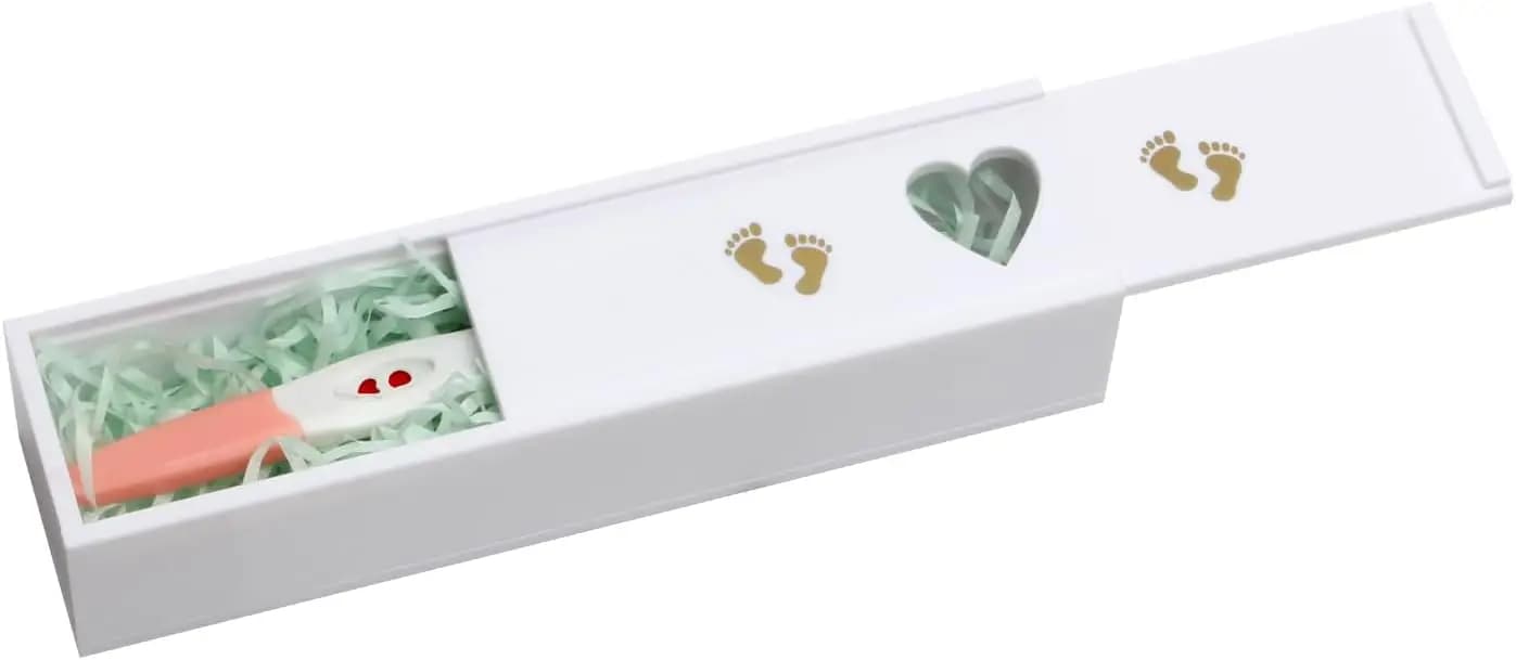 Scatola Ricordo per Test di Gravidanza in Acrilico, Regalo di Annuncio, Collezione di Souvenir per la Memoria del Bambino, per Marito e Nonni