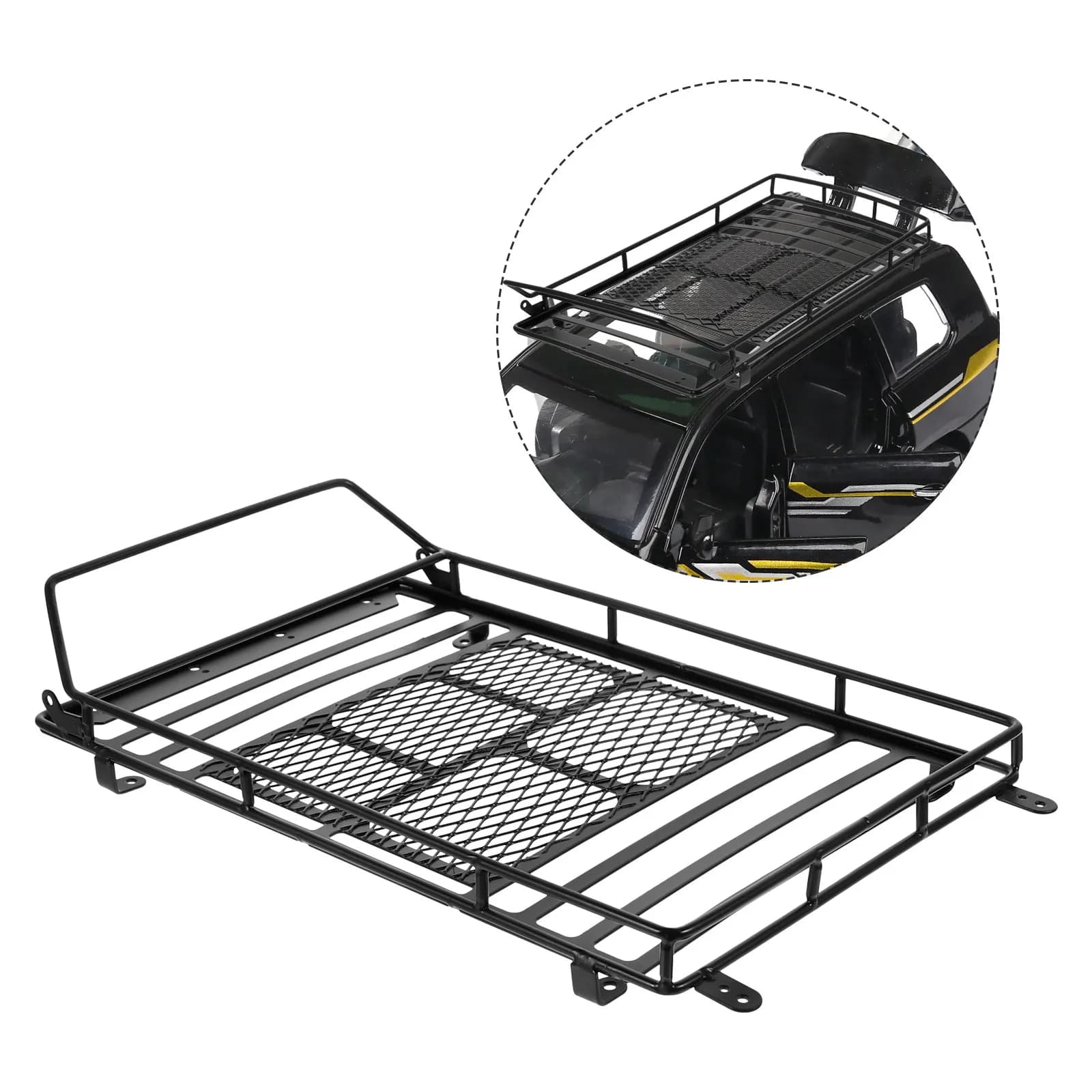 Portapacchi da Tetto per Auto Resistente, Supporto per Bagagli Progettato per Veicoli Crawler in Scala 1:10, Auto da Arrampicata Fuoristrada Realistiche
