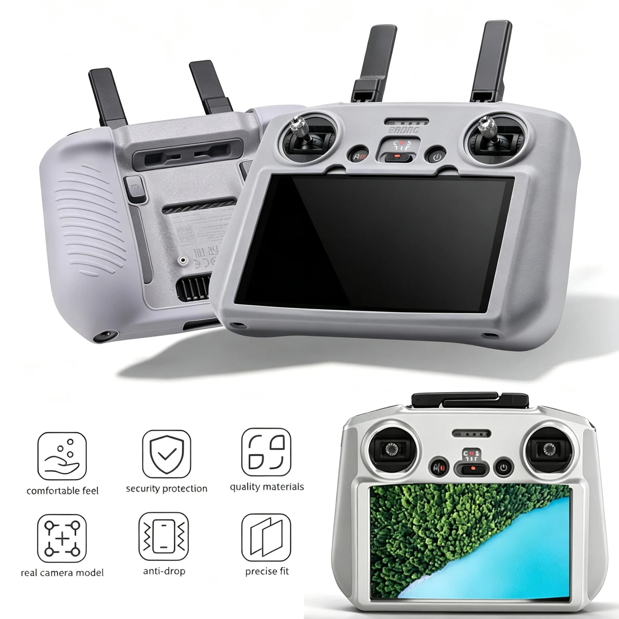 Soft Silicone Protective Case Cover For DJI Mini 3/4/5 Pro/NEO 2/Air 3S Drone For RC 2 Remote Controller Soft Sleeve Accessories