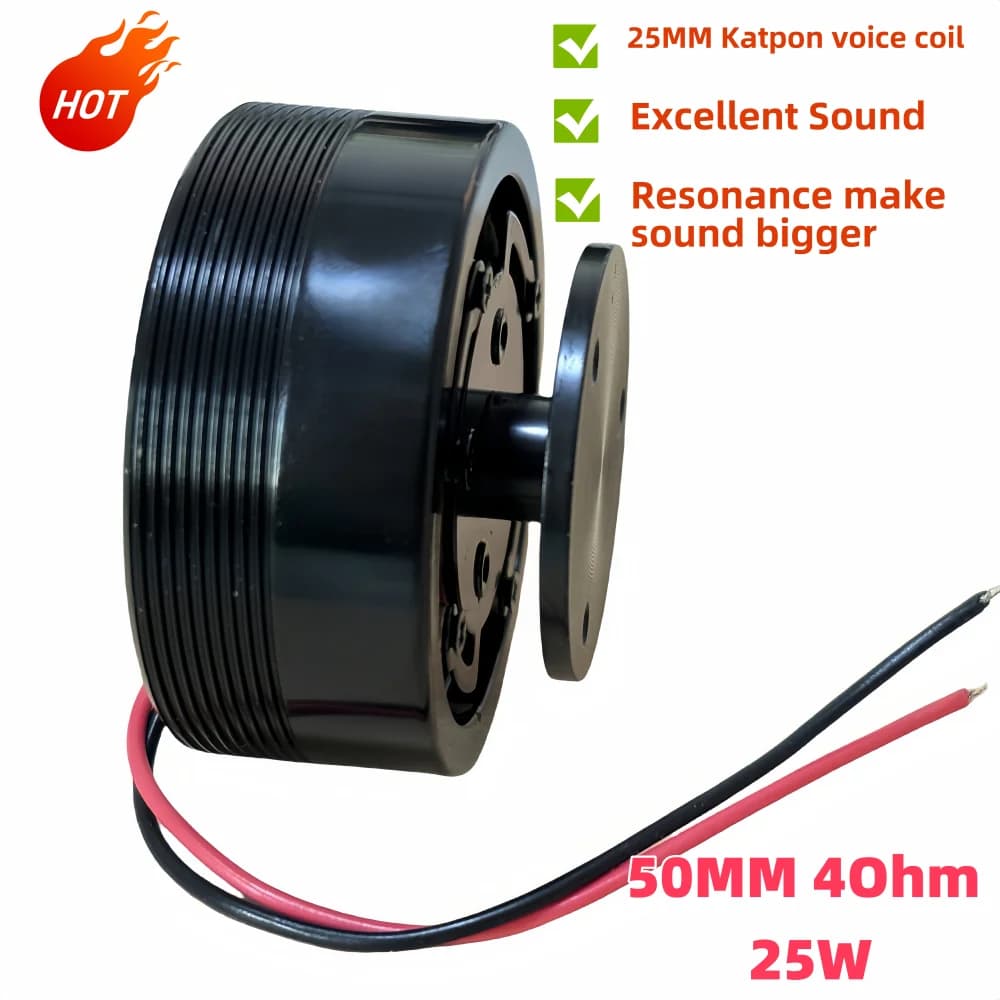 Sounderlink 44MM 50MM 25W Risonanza ad alta potenza Vibrazione sostituzione grezza Altoparlante Gamma completa Driver Bass shaker altoparlante FAI DA TE