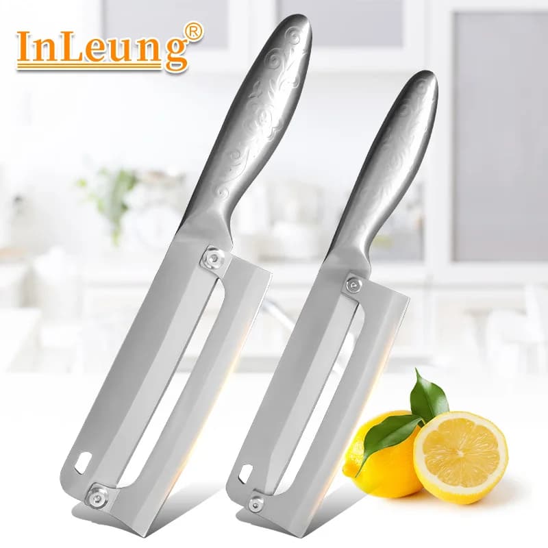 Sbucciatore per Ananas in Acciaio Inox, Coltello Multiuso Affilato, Utensile per Pelare Frutta, Gadget da Cucina per Uso Domestico e Commerciale