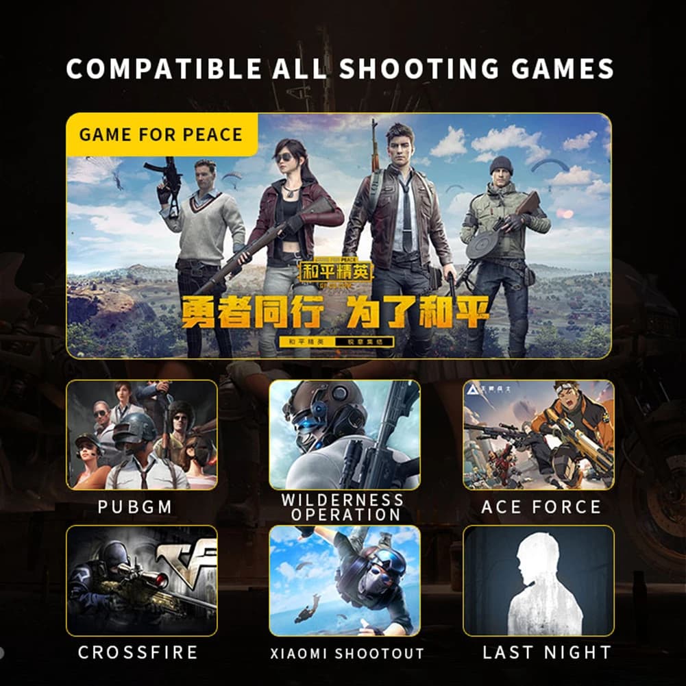 Portable Triggers Gamepad Portable Carrying Tablet Gaming Button Decor for AKpad6K PUBG Controller Joystick
