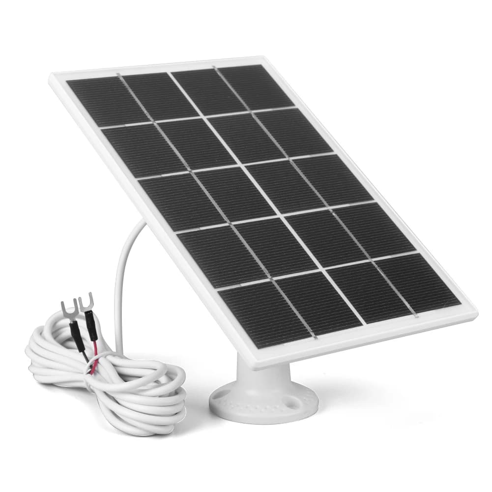 Caricatore Solare 20W con Cavo di Ricarica da 3m, Pannello Solare a 360° ° Kit Pannello Solare Regolabile da Parete per Ring Video Doorbell 4