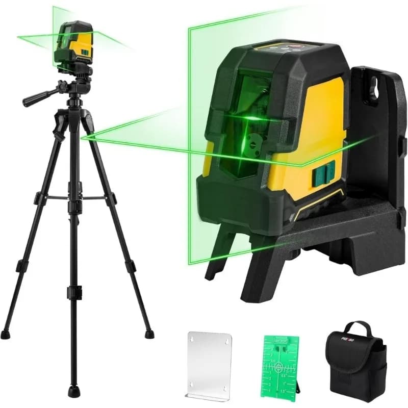 Livello laser a linea incrociata autolivellante 100 piedi ricaricabile con base magnetica per treppiede Strumento per ristrutturazione di piastrelle grandangolari
