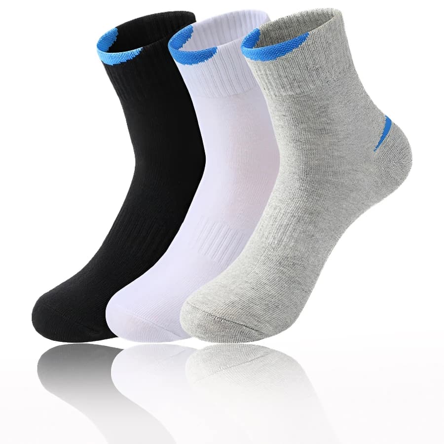 3 paia di calzini sportivi da uomo, traspiranti e antiscivolo, girocollo, resistenti agli odori e che assorbono il sudore, calzini da basket