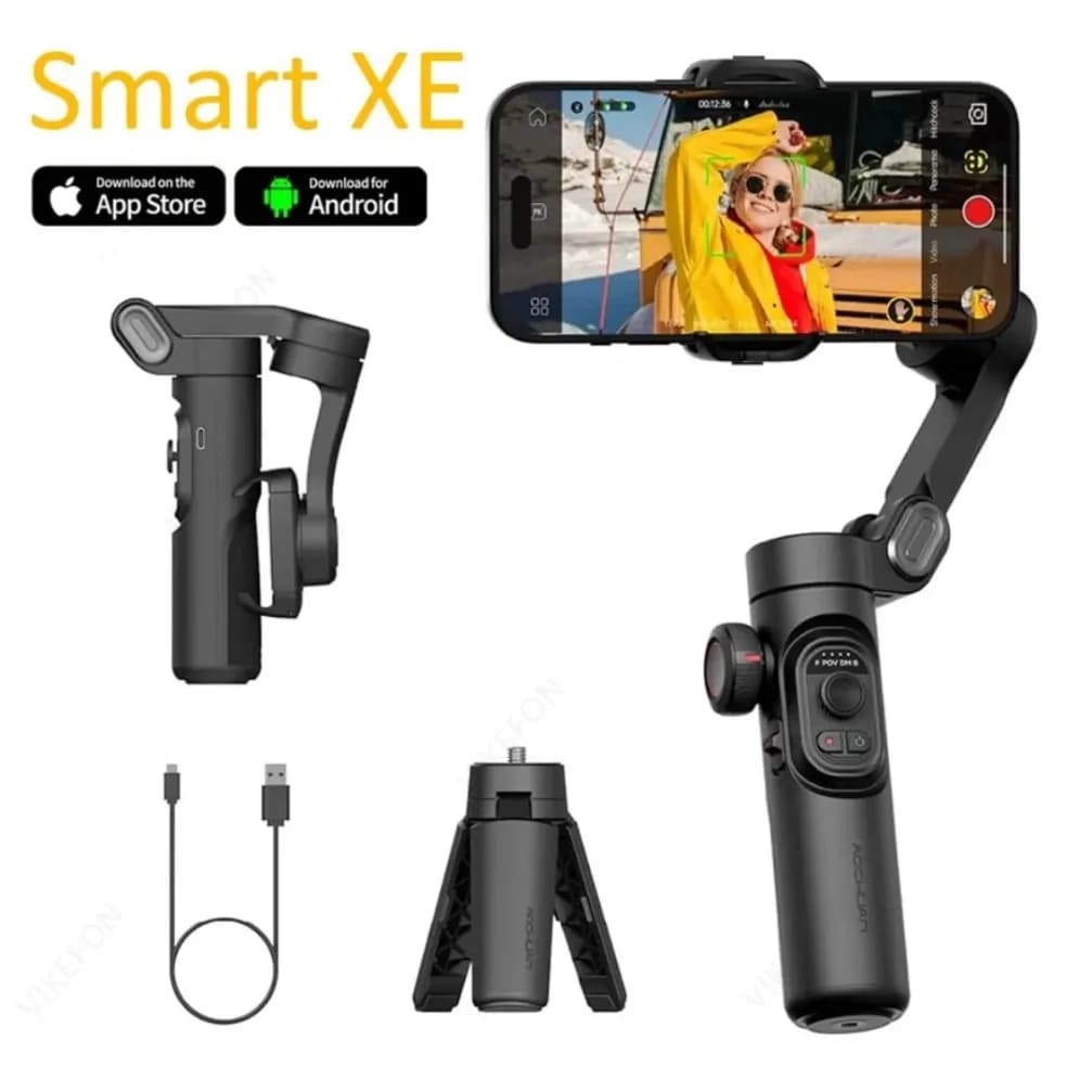 # Smart XE 3-axis cardanic stabilizer with foldable portable cardanic joint with focus wheel for iOS Vlog stabilizer Android iPhone 16-12