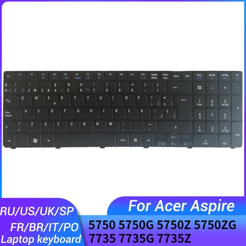 FOR ACER Aspire 5750 5750G 5750Z 5750ZG 7735 7735G 7735Z Russian/US/UK/Spanish/French/Brazil/Portuguese/Italy laptop keyboard