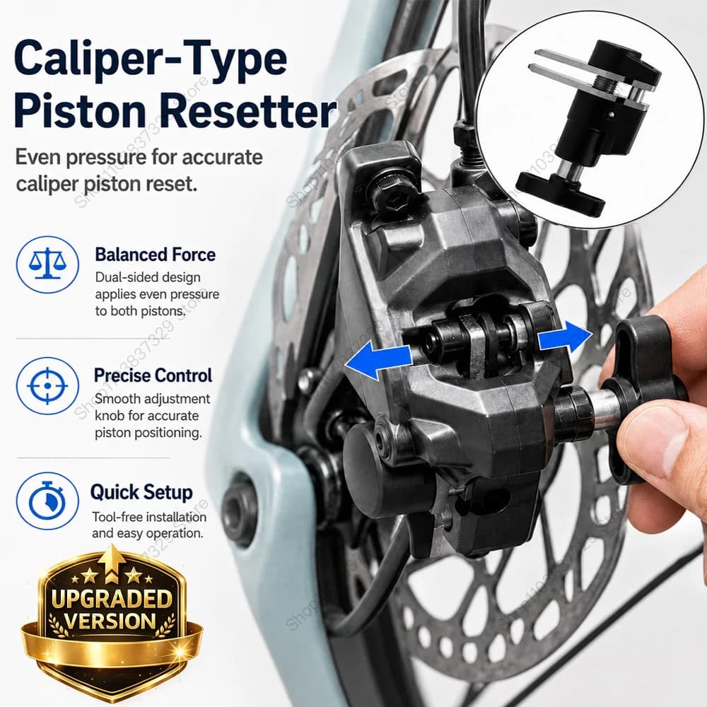 Upgraded High Strength Steel Bicycle Brake Pad Spreader Tool Bike Oil Disc Piston Reset Hydraulic Brake Caliper Piston Extension