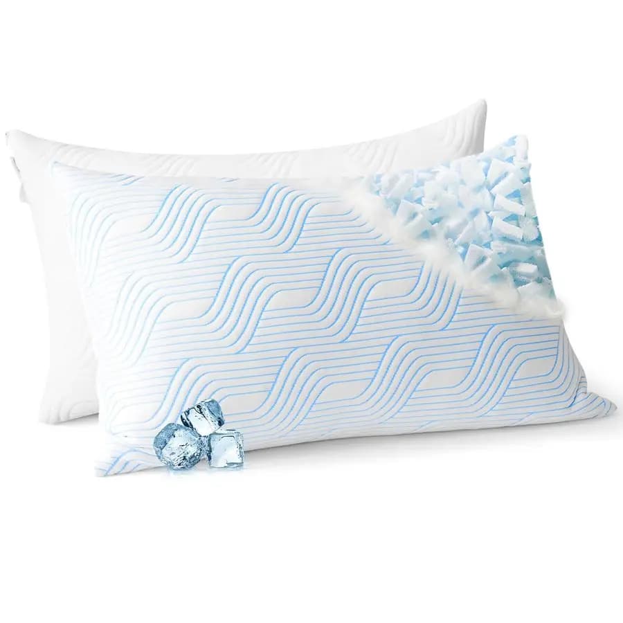 Sleeping cushions, Pack of 2, in Memory Foam Decreased, Queen size, Set of 2 Adjustable cushions and Support for Back and Stomaco