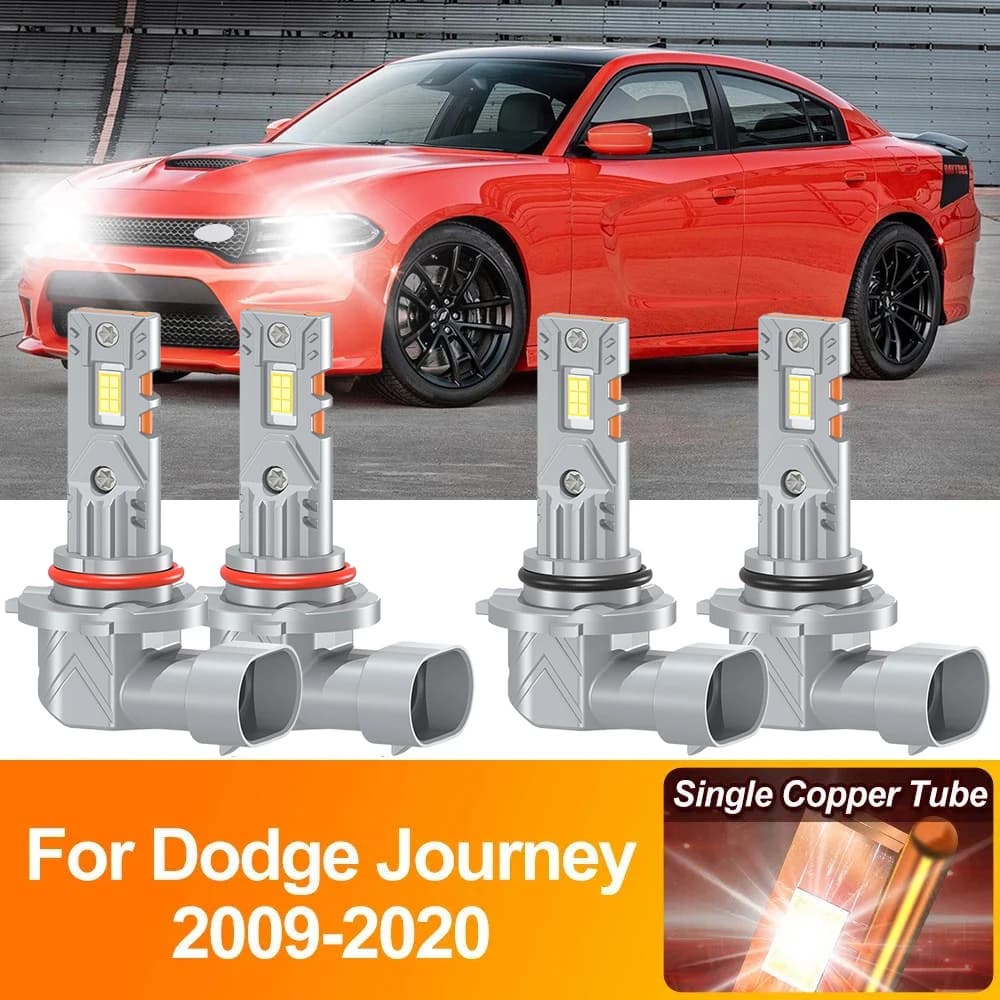 CROSSFOX Auto HA CONDOTTO LA Lampadina Del Faro HB3 9005 9006 HB4 Turbo Faro Ampoule Per Dodge Journey 2009-2015 2016 2017 2018 2019 2020
