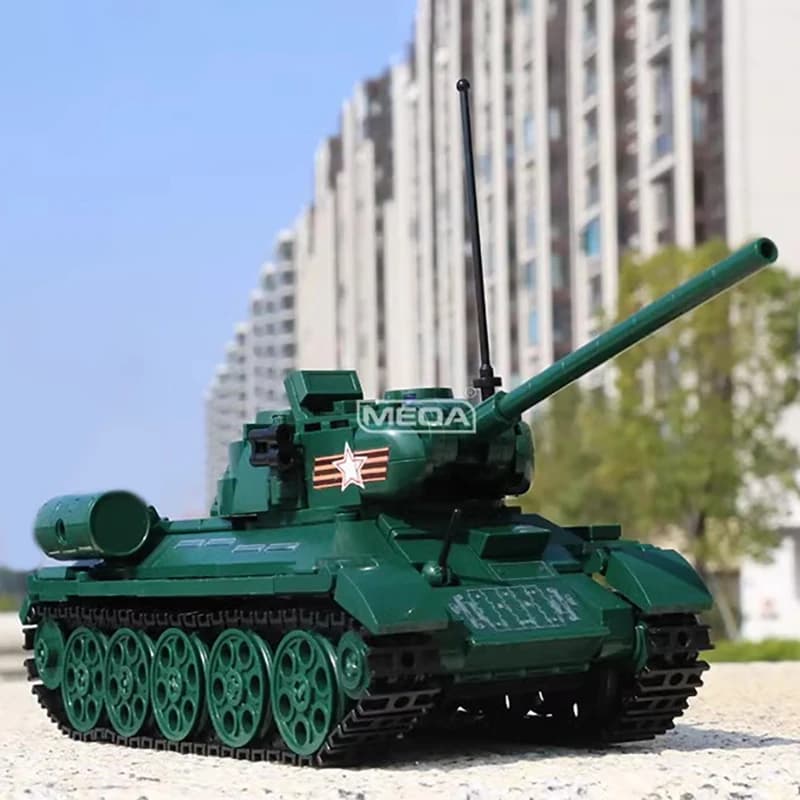 MOC WW2 Russia Militare T-38/45 Carro Armato Principale Building Block Sovietico Carro Armato Medio Modello di Mattoni FAI DA TE Militare Hobby Collezione Giocattoli