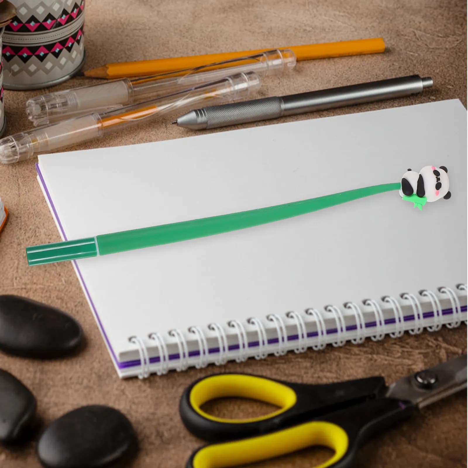 4 penne gel a forma di panda, con impugnatura comoda, per la scuola, l'ufficio, la casa, libri da colorare, scrapbooking, journaling, artigianato