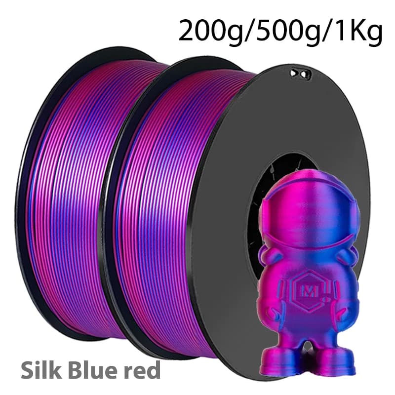 200g 500g 1Kg Two colors PLA Blue Silk Purple 3D Printer Filament 1.75mm Double Color Silk Blue Purple 3D Printing Material