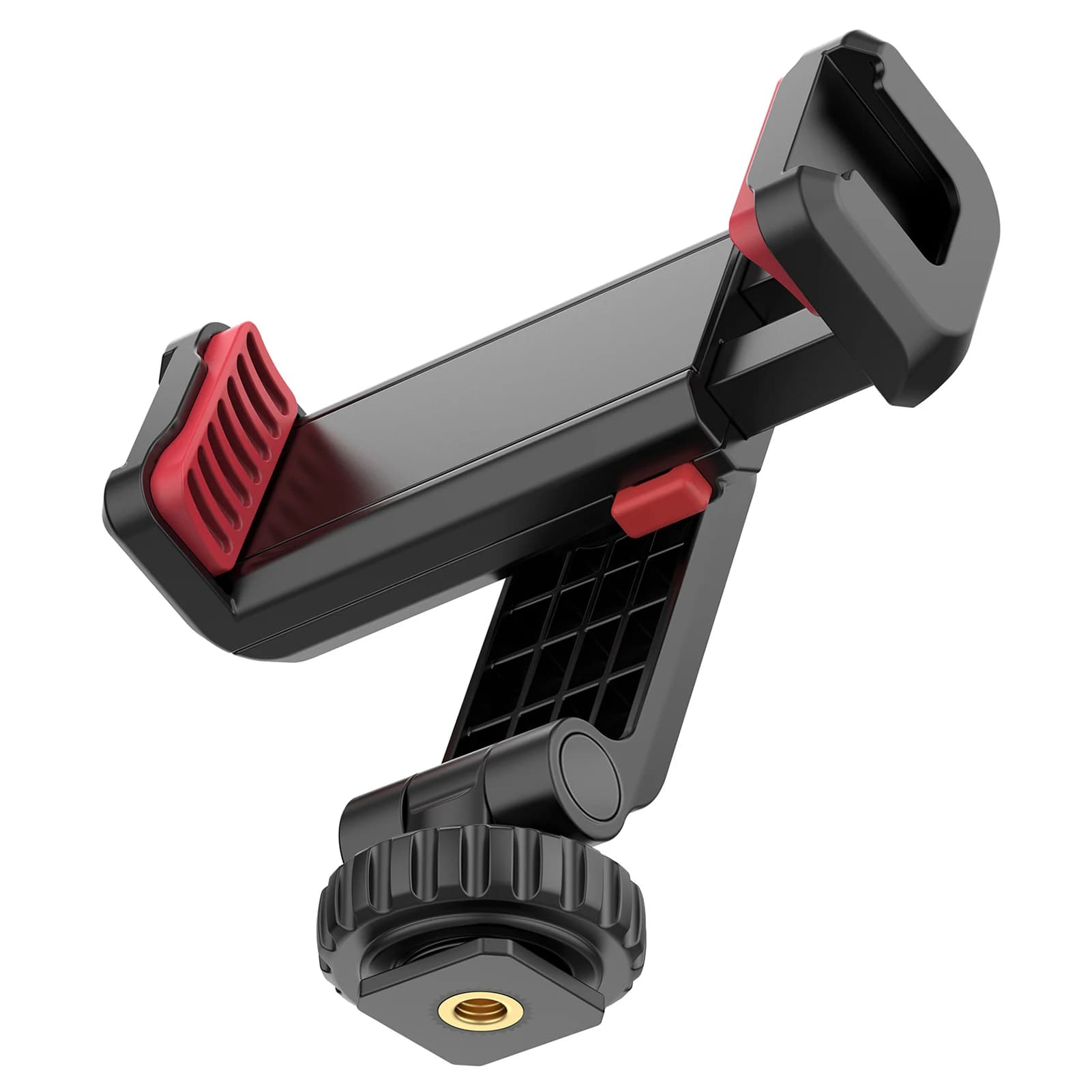Multi-functional Phone Holder Clamp Phone Tripod Mount 360° Rotatable with Dual Cold Shoe Mounts for Smartphone Vlog Selfie