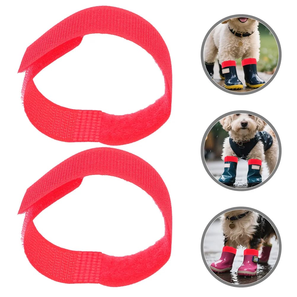 20Pcs Pet Rain Boot Straps Adjustable Nylon Polyester Non-Slip Secure Fastening Straps for Dog Boot Hiking Winter Footwear